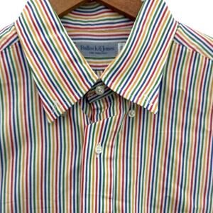 Bullock & Jones San Francisco Vintage Rainbow Stripe Dress Shirt Men 16.5 L